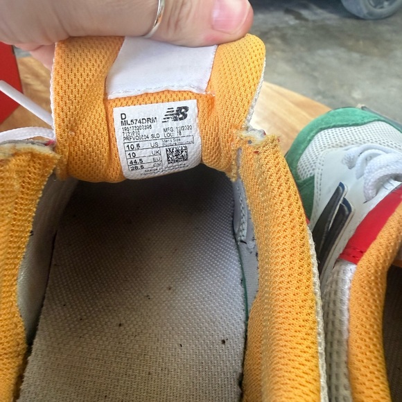 New Balance Green and Orange Sneakers - Picture 4 of 5
